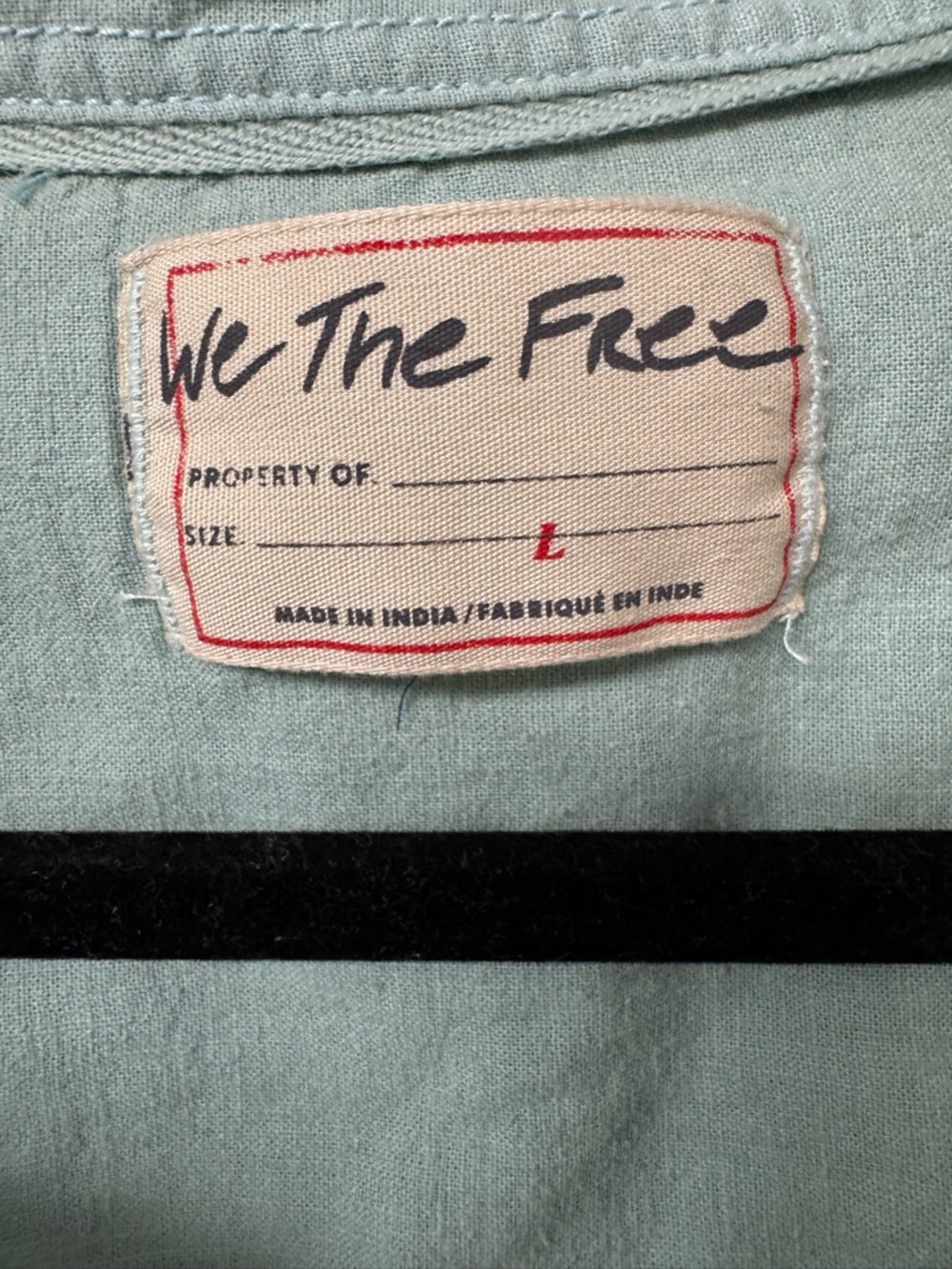 Free People We The Free Made For Sun Linen Shirt L Green Oversized Coastal A7 - Picture 6 of 10